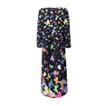thumbnail image 5 of Robes Décontractées for Femmes 2023 Tendance Robe Longue Aguichant Imprimée Numérique Col en V avec Poches Robe à Manches Longues Robes de Bal for Adolescentes sur Clearance, 5 of 5