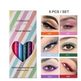 thumbnail image 1 of Fiudx Set de 6 Delineadores de Ojos, Resistente Al Agua, Mate Perlado, Lápiz de Cejas Giratorio con Doble Pincel, Maquillaje de Larga Duración, Rutina de Belleza Diaria, Ideal para Uso Personal., 1 of 2