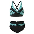 thumbnail image 4 of TOWED22 Bikini Set for Woment Two Piece Bathing Suits Sporty Full Coverage Swimsuits Modest Swimwear（Dark Blue,4XL）, 4 of 4