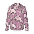 thumbnail image 3 of Uemuo Rose Flowers Pattern Women's Full Zip UPF 50+ Sun Protection Hoodie Jacket Long Sleeve Sun Shirt Hiking Outdoor Performance with Pockets-XX-Large, 3 of 9