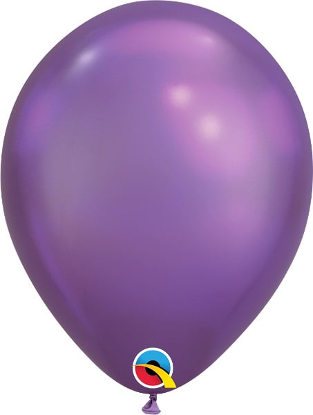 25 Chrome Purple Latex Balloons 11'