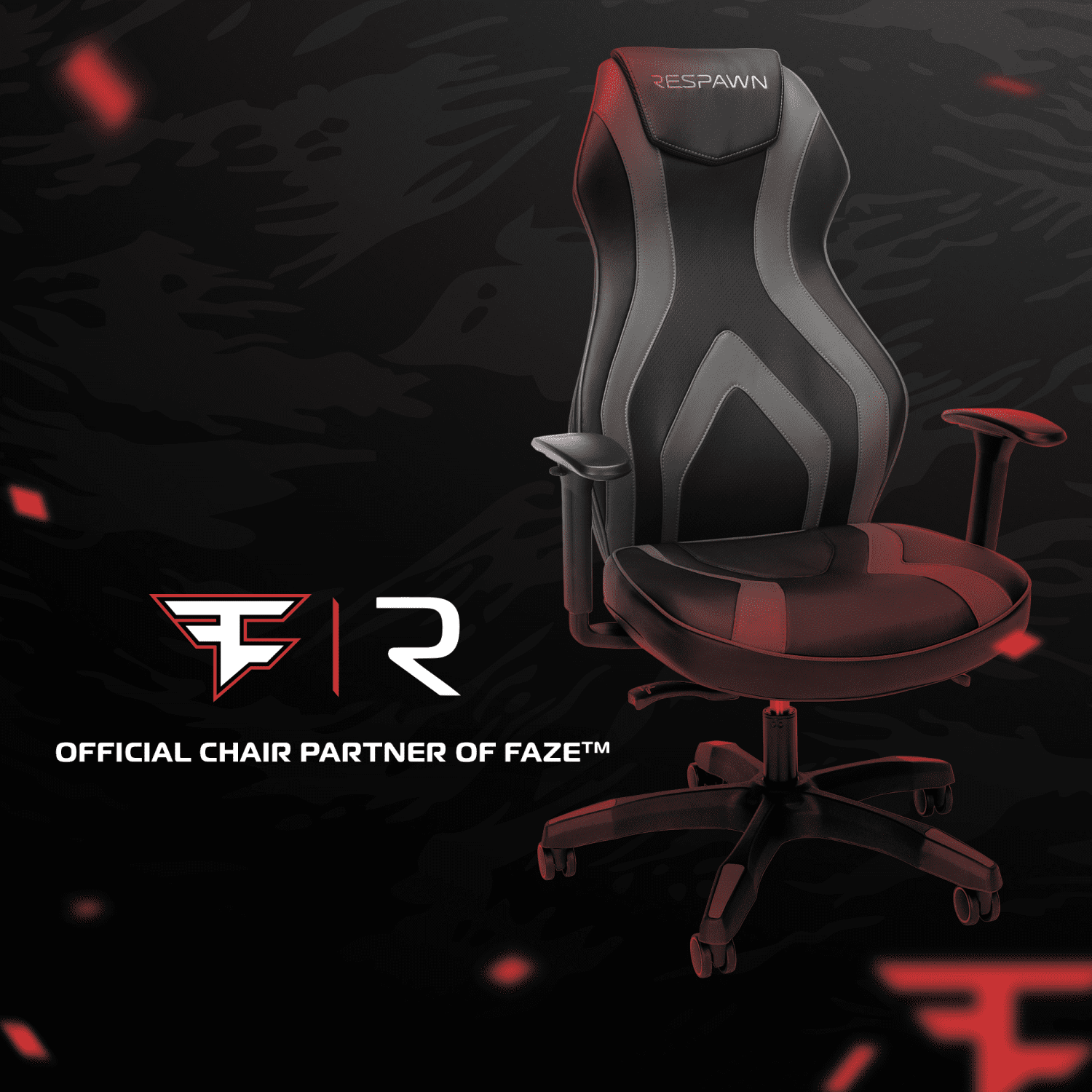 RESPAWN Sidewinder Gaming Chair PU Leather in Rage Red RSP 125 RED Walmart