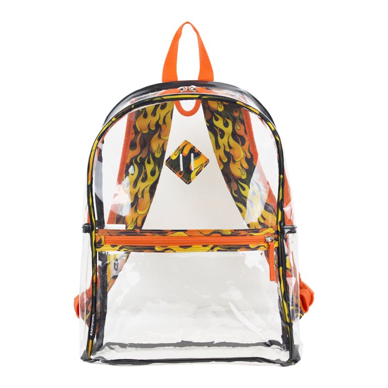 Eastsport Multi-Purpose Clear Backpack with Flame Sling Sackpack 