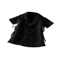 thumbnail image 1 of PENGXIANG Mode Bambin Filles Été Robe Veste Outwears Bandage Tour vers le Bas Col une Ligne Robe Noire 2-3 Ans, 1 of 9