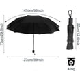 thumbnail image 4 of Golf Umbrella, 58 Inch Windproof Rain Umbrellas, Compact, Portable & Break Resistant for Travel, 3-fold Sun Shade UV Protection, 4 of 5