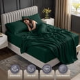 thumbnail image 3 of 4-Piece Extra Deep Pocket Sheet Set | Fits upto 21 Inch Mattresses, Soft Cooling Microfiber, Hotel Luxury, OEKO-TEX Certified | Utopia Bedding, Queen, Emerald, 3 of 7