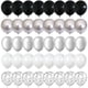 thumbnail image 1 of Globos Govpy negros y plateados, 60 paquetes, 30 cm, cromados metálicos, 1 of 7