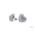 thumbnail image 3 of Sterling Silver Set Heart CZ Pendant with Necklace Matching Stud Earrings and Tennis Bracelet, 3 of 4