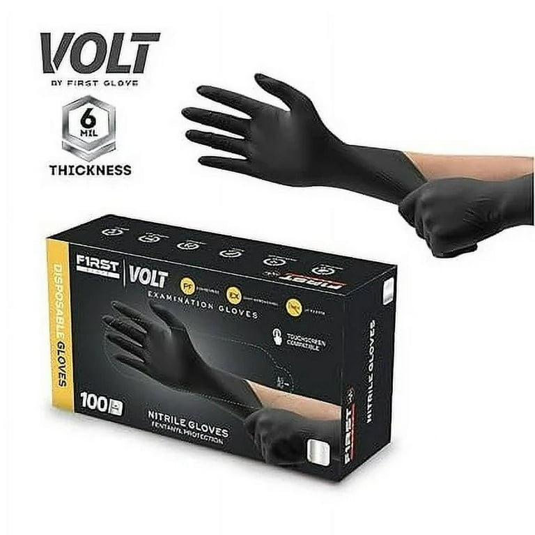 2 X Biosafe Pf Tech Black - Guanti Monouso In Nitrile Nero Senza Polve 50 Pz Taglia Xl - Foto 8