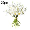 thumbnail image 1 of Paquete de flores artificiales Flor de simulación Decoración de mesa de oficina en casa Decoración floral falsa, Blanco, Amarillo 20 piezas Advancent HA8913-01B, 1 of 6