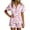C99 Pink, variant on CONZONE Halloween Pajamas for Women Set Short Sleeve Lace Up Graphic Tops Shorts Pjs 2 Piece Spooky Season Sleepwear