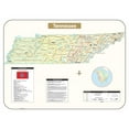 thumbnail image 1 of Univarsal 911644112001-64x54-PPR 64 x 54 in. Tennessee Large Scale Shaded Relief Wall Map - Paper, 1 of 1