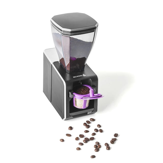 Bewildely Llenadora de cápsulas de café Capacidad de 110 g Dispositivo de llenado de cápsulas de café reutilizable semimecánico Juegos de servir café y té Bewildely HA019715-00