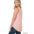 thumbnail image 5 of Zenana Women & Plus Relaxed Fit Scoop Neck Sleeveless Round Hem Blouse Tank Top, 5 of 5