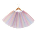 thumbnail image 2 of Women's Candy Color Multicolor Skirt with Puff Petticoat - Polyester, Elastic, for Parties - Size: Waist 50 - 110cm, Length 40cm, 2 of 4
