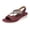 Red, variant on Rokment Womens Comfortable Platform Wedge Walking Sandals 2026 Stylish Casual Suede Buckles Elastic Ankle Strap Slip on Slingback Dressy Summer Shoes Beige Size 5.5