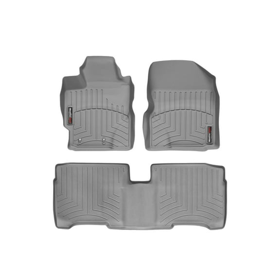 WeatherTech Custom Fit FloorLiners compatible with 2007-2011 Toyota Yaris - 1st & 2nd Row, Grey