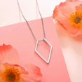 thumbnail image 5 of S925 Sterling Silver Jewelry Open Rhombus Pendant Magic Ring Holder Necklace Wedding Engagement Anniversary Love Gift For Her, Wife, Girlfriend, Fianc, 5 of 5
