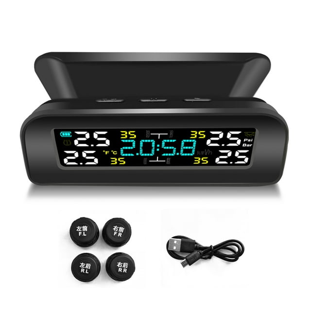 Jauge de Moniteur de Dispositif de Mesure de Pression des Pneus Tire Pressure Monitoring System Rechargeable de Haute Précision