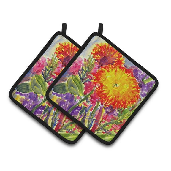 Flower - Aster Pair of Pot Holders