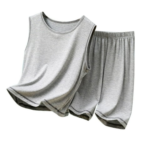 

Children s Vest Shorts Set Summer Thin Boy and Girls Sleeveless Home Wear Loose Casual Suit Champagne Track Suit for Boy Baby Vests Boys Boy Baby Kids Set Clothes for Girls Boys Fall Fashion Toddler