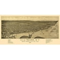 thumbnail image 2 of Unknown 14x9 Gold Ornate Wood Framed with Double Matting Museum Art Print Titled - Tacoma Washington -1885, 2 of 4