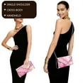 thumbnail image 5 of FOR U DESIGNS Pink Gold Marble Clutch Purses for Women Lightweight Wedding Bag Waterproof Ladies Party Handbag Crossbody Shoulder Envelope Bags, 5 of 9