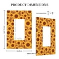 thumbnail image 3 of Fotbe Brown Wood Grain Sunflower A Print Duplex Receptacle Wall Plate, 1-Gang 5.0" x3.0" Wall Outlet Covers, Dual Outlet Faceplates Covers, Color-matched Screws Included-Style U, 3 of 6
