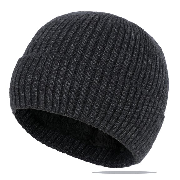 Dyfzdhu Women Mens Solid Color Granular Caps Must Have Fleece Thickened Cold Proof Ear Guards for Riding Black