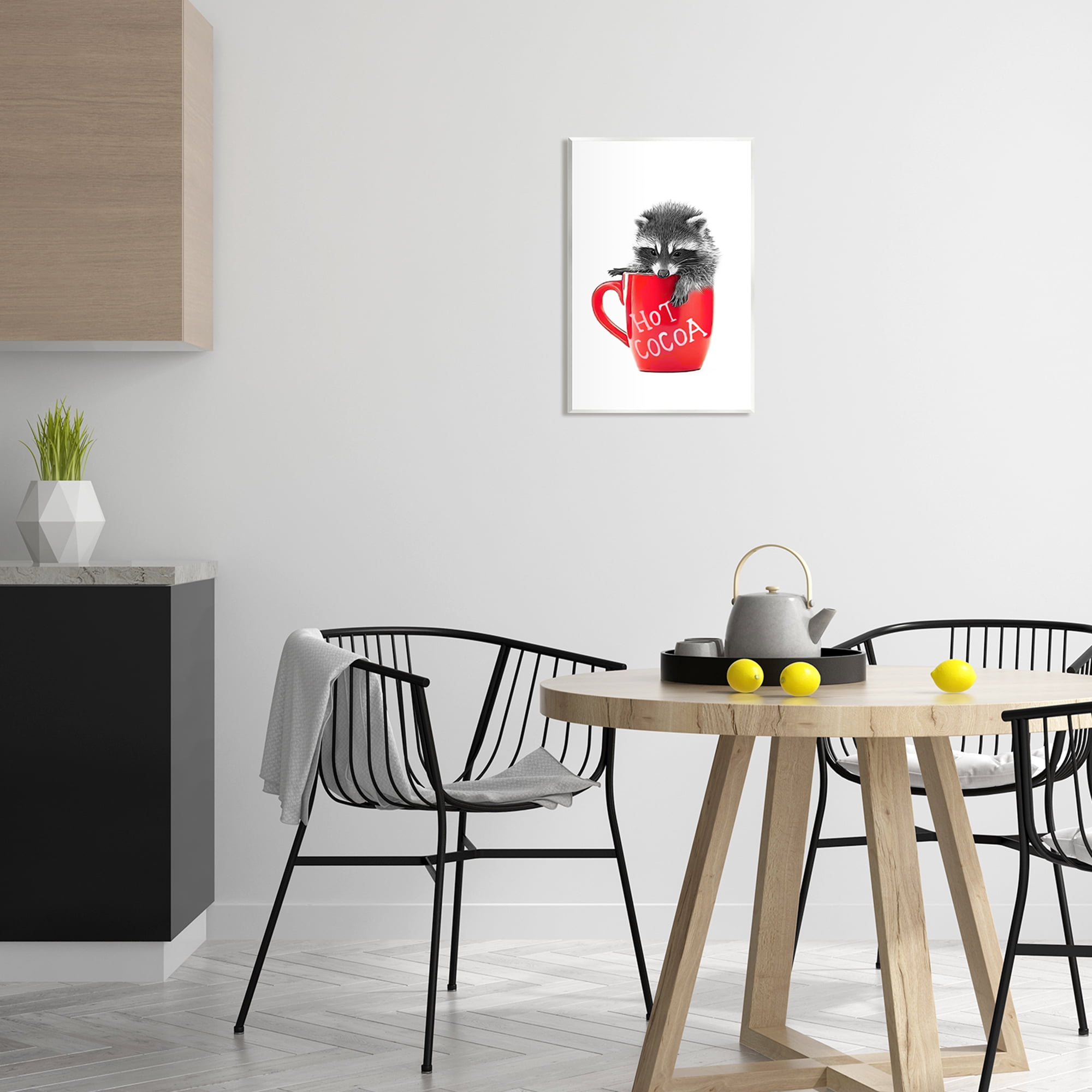 Stupell Industries Raccoon in Cocoa Mug Animals & Insects Painting Unframed Art Print Wall Art, 13 x 19