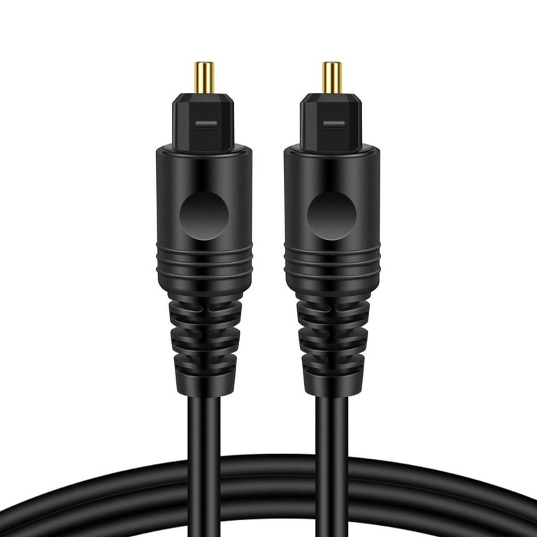 Câble audio optique de 6 pieds Toslink Cable - [24k plaqué or,  ultra-durable] Syncwire Fibre optique Mâle à Mâle Cord pour Home Cinéma,  Barre de son, Tv, Ps4
