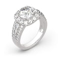 thumbnail image 4 of Oryn Jewelry 14K White Gold Plated Wedding Anniversary Ring - 1.98 Ct Round Cut Moissanite Band - Engagement Bridal Ring for Women - Multi-Stone Wedding Band for Her, 4 of 6
