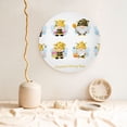 thumbnail image 5 of Yiaed Gnomes Honey Bee Print Bone China Decorative Plate Ceramic Dinner Plates Art Crafts with Display Stand-7in, 5 of 6