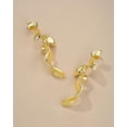thumbnail image 5 of SNGIA Gold Plated Spiral Drop Dangle Earrings for Women, Geometric Statement Fashion Jewelry, 5 of 6