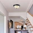 thumbnail image 5 of Design House 587519 Traditional 2 Pack 2-Light Indoor Dimmable Ceiling Light with Alabaster Glass for Bedroom Hallway Kitchen Dining Room, Oil Rubbed Bronze, 5 of 6