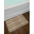 thumbnail image 2 of Chevron Bath Mat, Chevron Shapes in Retro Colors Simple Geometrical Figures Coat of Arms Symbol, Non-Slip Plush Mat Bathroom Kitchen Laundry Room Decor, 29.5 X 17.5 Inches, Blue Green Red, Ambesonne, 2 of 2