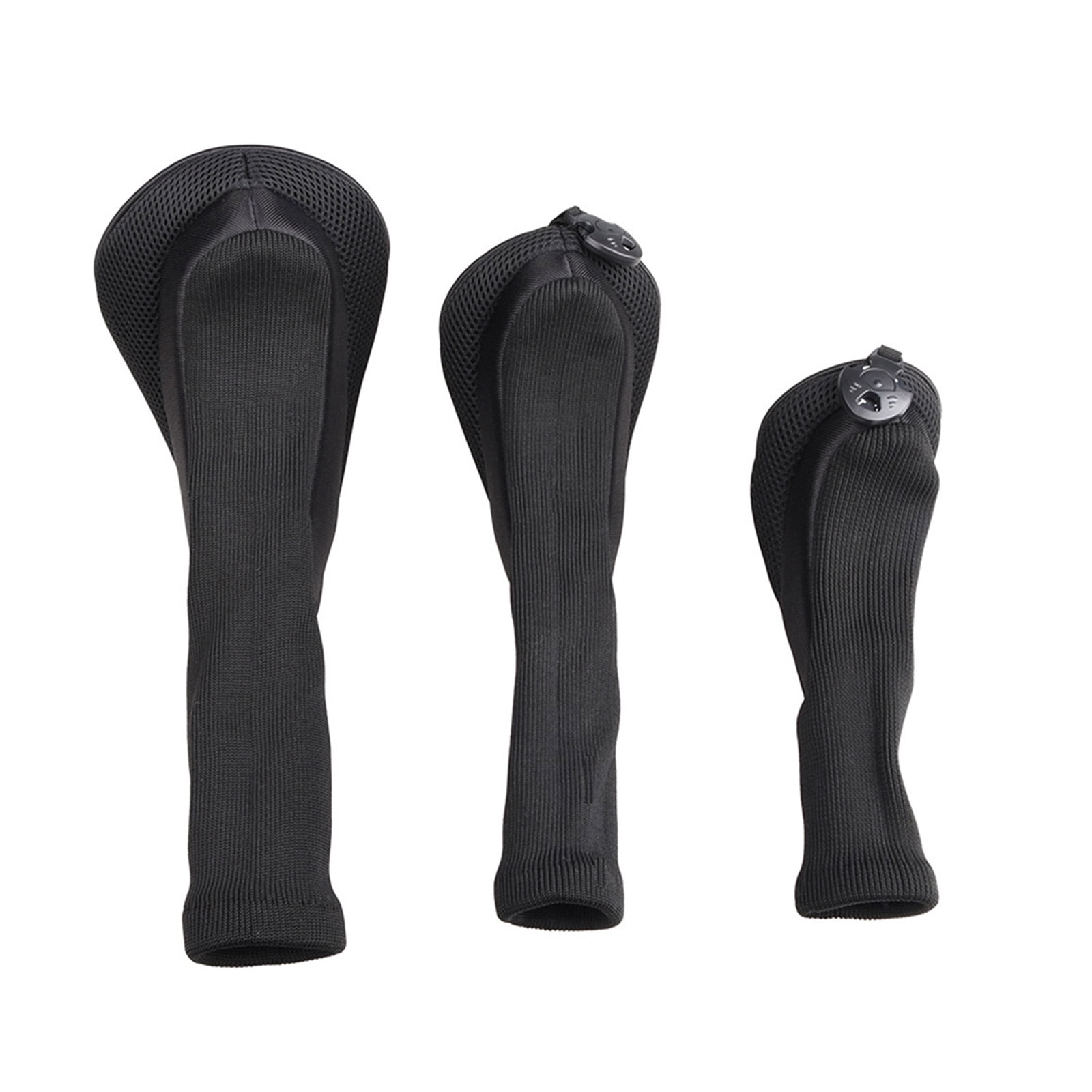 NEXAVKPR 3Pcs Long Neck Mesh for Head Covers for Fairway Woods Driver Hybrids, Golf Club Headcovers Set with Interchangeable No.