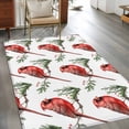 thumbnail image 2 of Christmas Cardinal Bird Area&nbsp;Rug 3x5ft Red Bird Pine Leaves Farmhouse Non-Slip&nbsp;Washable Square&nbsp;Rugs Soft Felt Indoor Floor Mat for Bedroom Kitchen Living Room Bathroom, 2 of 9