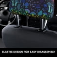 thumbnail image 4 of Kdxio Magical Mushrooms and Flowers Pattern Print 2 Piece Car Head Rest Covers Set Auto Front/Rear Seats Headrest Cover Universal Fit Most Cars,Sedan, SUV, 4 of 9