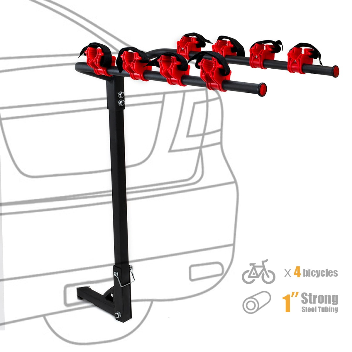 XtrempowerUS 4Bike Auto Hitch Mount Bicycle Rack Car SUV Truck Carrier