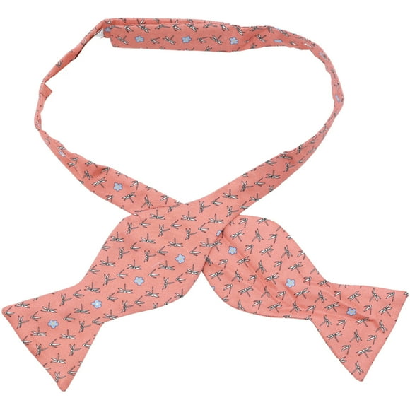 Carrot and Gibbs Men's Rust / Light Blue White Black Dragonfly Floral Bow Tie - One Size