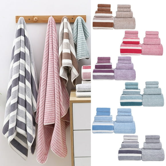 Tyidzon Ensemble de 6 Serviettes de Salle de Bain en Velours en Coton, 2 Serviettes de Bain 2 Serviettes à Main 2 Débarbouillettes, Super Absorbantes, Serviettes Douces et Confortables pour Essentiels de Salle de Bain
