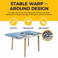 thumbnail image 4 of Blue Snowman Christmas Table Cloths for 3 Foot Rectangle Tables, Xmas Snowflake Gifts Winter Elk Patio Waterproof Elastic Fitted Tablecloths, Washable Rectangular Table Cover for Camping, 4 of 8