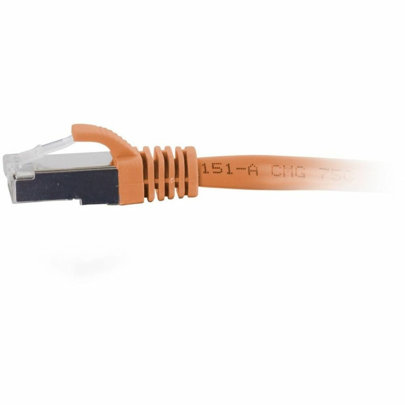 C2G 7ft (2.1m) Cat6a Snagless Shielded (STP) Ethernet Network Patch Cable, Orange, RJ45, M/M