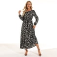 thumbnail image 1 of WILLBEST T-Shirt Extra Large Dresses Robe Longue Décontractée à Manches Longues Imprimé Floral à Volants, 1 of 7