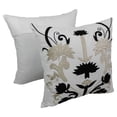 thumbnail image 2 of Blazing Needles 20-inch Indian Floral Elegance Velvet Applique Throw Pillow, 2 of 2