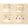 thumbnail image 2 of Honore 32x25 White Modern Wood Framed Museum Art Print Titled - Quatre tasses, modeles: 9,10,11 et 12, ca. 1800-1820, 2 of 4
