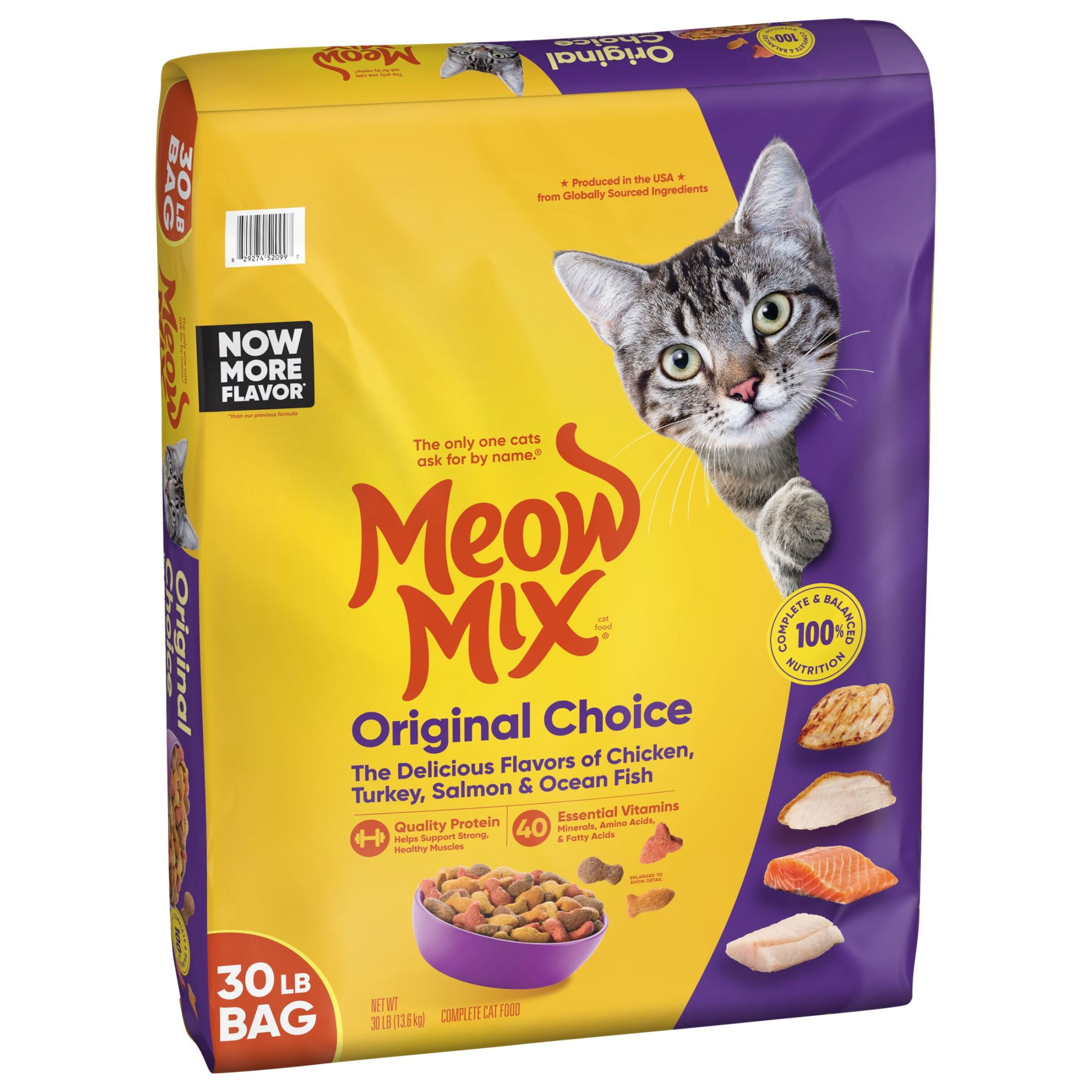 Meow Mix Original Choice Dry Cat Food Tender Crunchy 16 Pounds Walmart