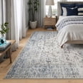 thumbnail image 2 of Bloom Rugs Washable Non-Slip 8x10 Rug - Ivory / Blue / Gray Traditional Oriental Area Rug for Living Room, Bedroom, Dining Room, and Kitchen - Exact size: 8' x 10', 2 of 9