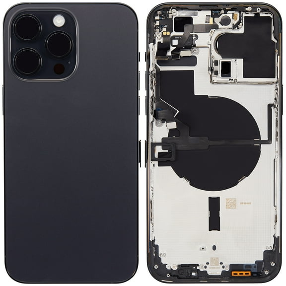 Replacement Back Housing W/Small Installed For iPhone 14 Pro Max(International)(No Logo)(Aftermarket  )(Space Black)